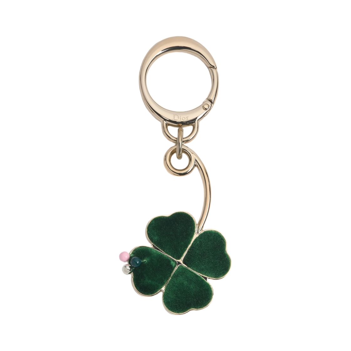 V2201WOMLQ-D01X (W) Dior Jardin D'Atelier Dior Bag Charm Pale Gold Finish Metal Velvet And Multicolor Lacquer Pale Gold Green Multicolor
