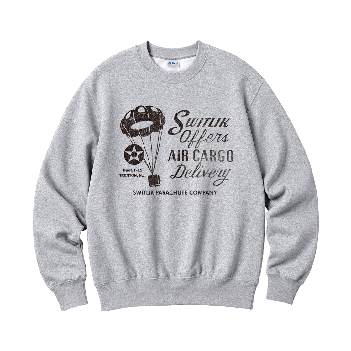 88000_copy Gildan X Vintage Collection AIR CARGO Crewneck Sweat shirt Grey