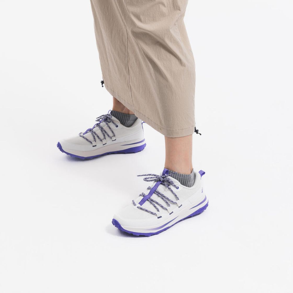 데카트론 여성 로우컷 하이킹화 프레시 NH500 코튼 화이트(Decathlon Women's Low-Cut Hiking Shoes Fresh NH500 Cotton White) - 10