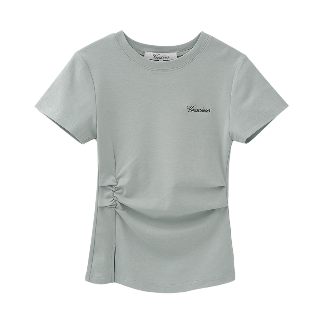 VV61TS02PB VIVACIOUS Loie Tuck Shirring Tee Poweder Blue