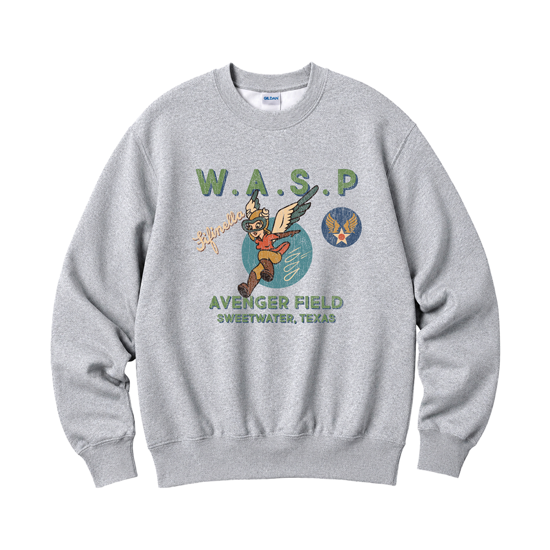 88000_copy Gildan X Vintage Collection W.A.S.P Crewneck Sweat shirt Grey