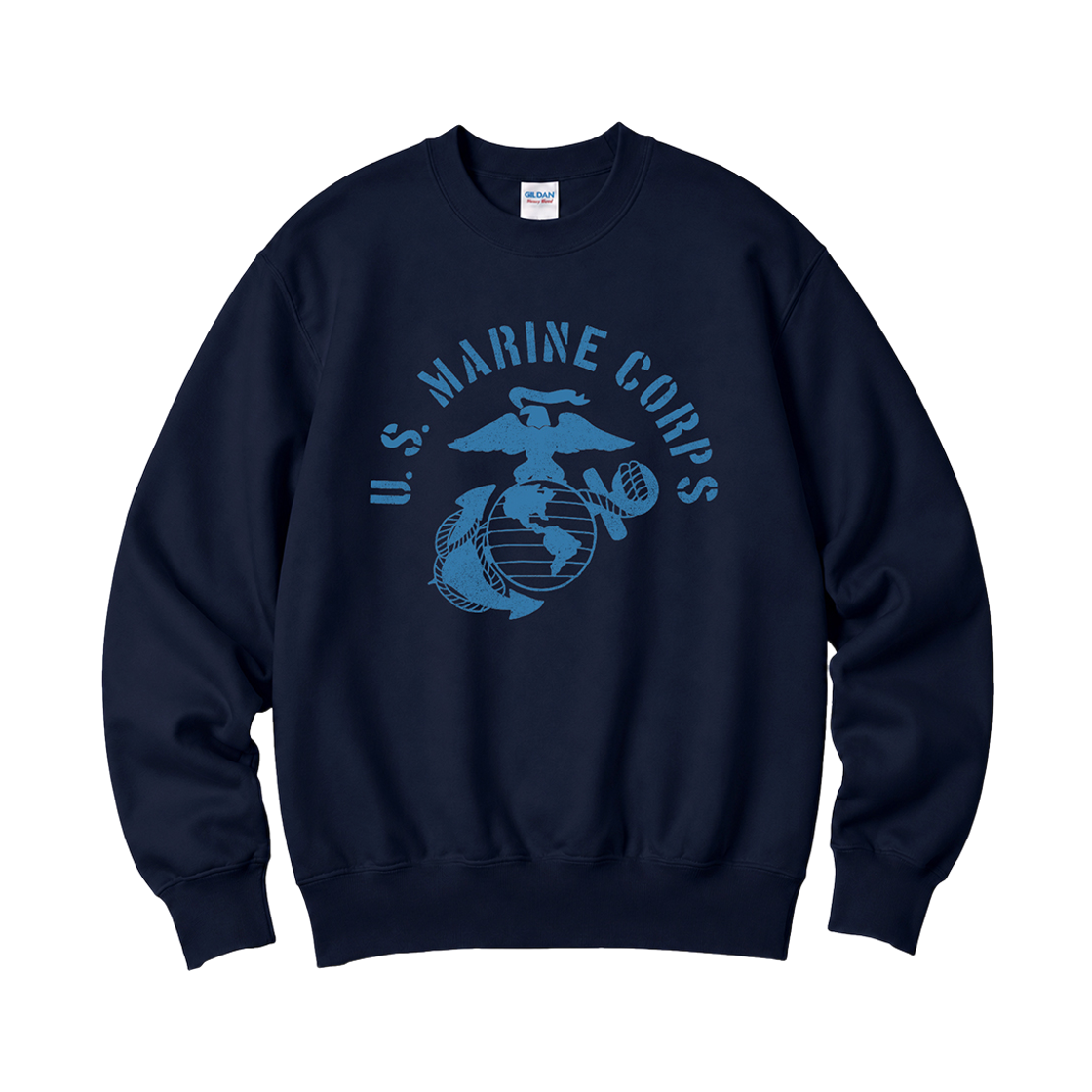 88000_copy Gildan X Vintage Collection US_MARINE CORPS Crewneck Sweat shirt NAVY