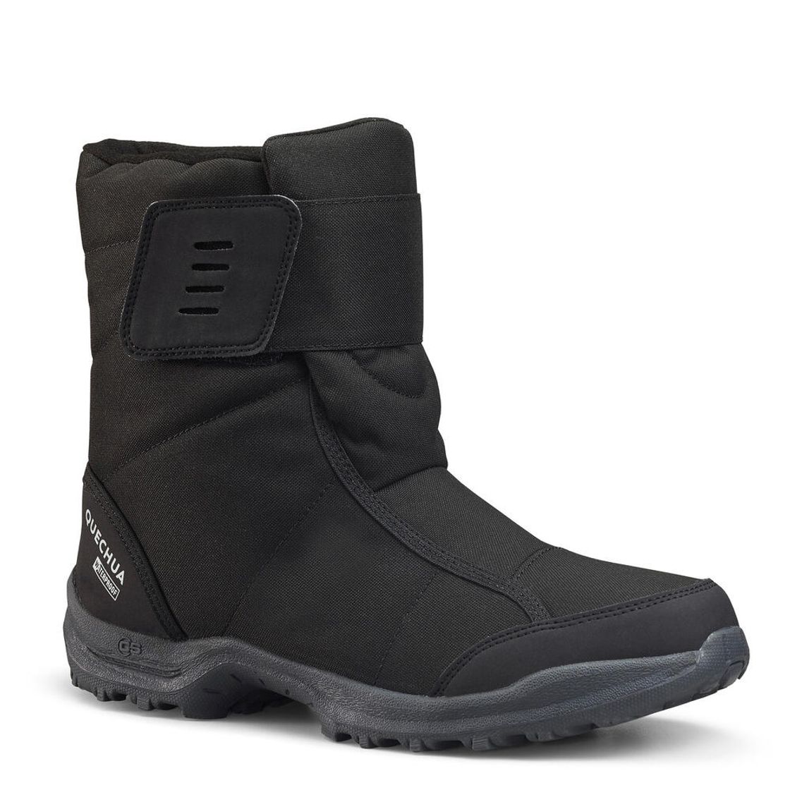 데카트론 남성 방한방수 중목 하이킹 부츠 NH100 스모크 블랙(Decathlon Men's Winter Waterproof Mid Hiking Boots NH100 Smoke Black) - 3