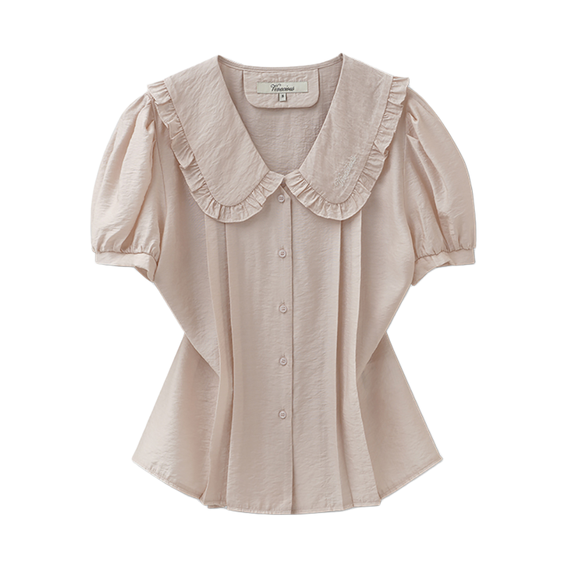 VV62BL02PK VIVACIOUS Soir Big Collar Frill Blouse PINK