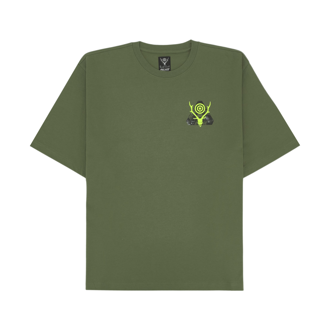 - Palace x South2 West8 Stag Ferg T-Shirt Olive - 26FW