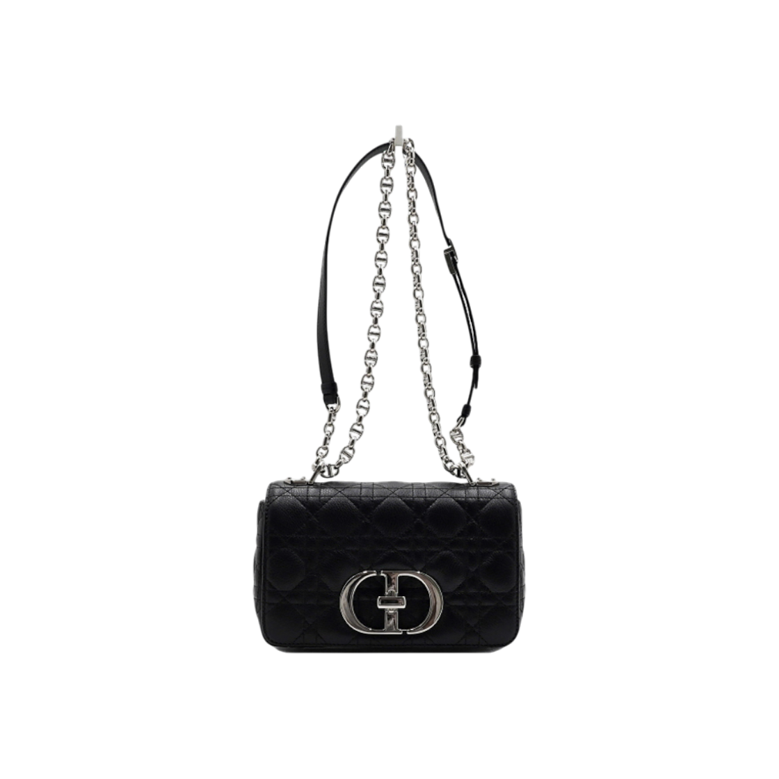 ITIKLHQUSILB Dior Black Cannage Leather Caro Shoulder Bag