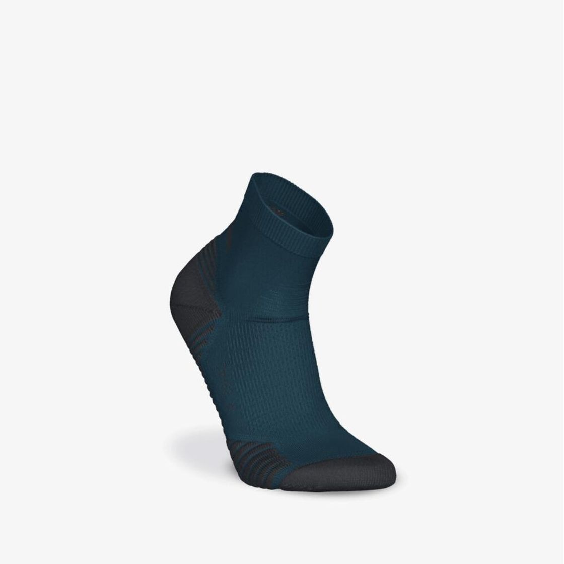 데카트론 러닝 쿠션 중목 양말 2켤레 런 500 틸 블루(Decathlon Running Cushion Mid-Calf Socks 2 Pairs Run 500 Teal Blue) - 3