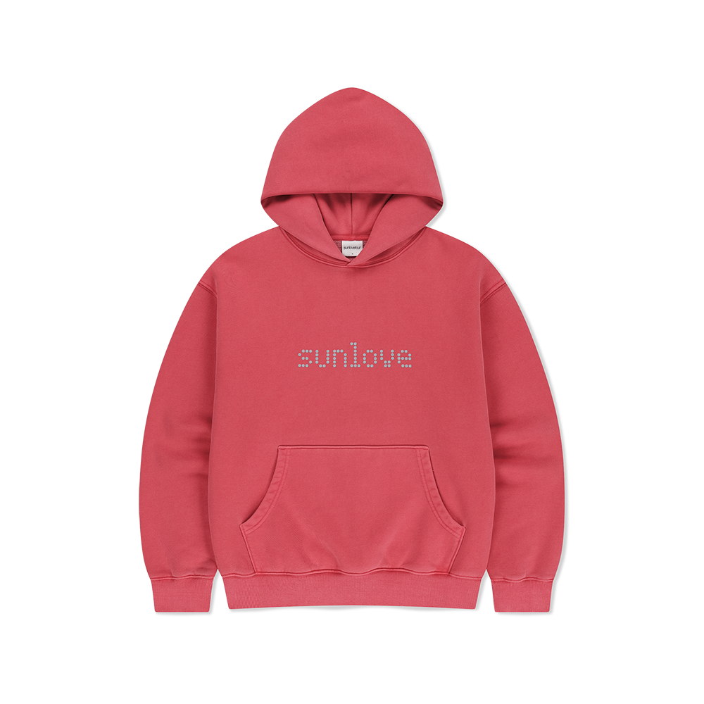 SL263TSWHO02PK [5% 적립] sunlovetour Dots Brushed Hoodie Pink