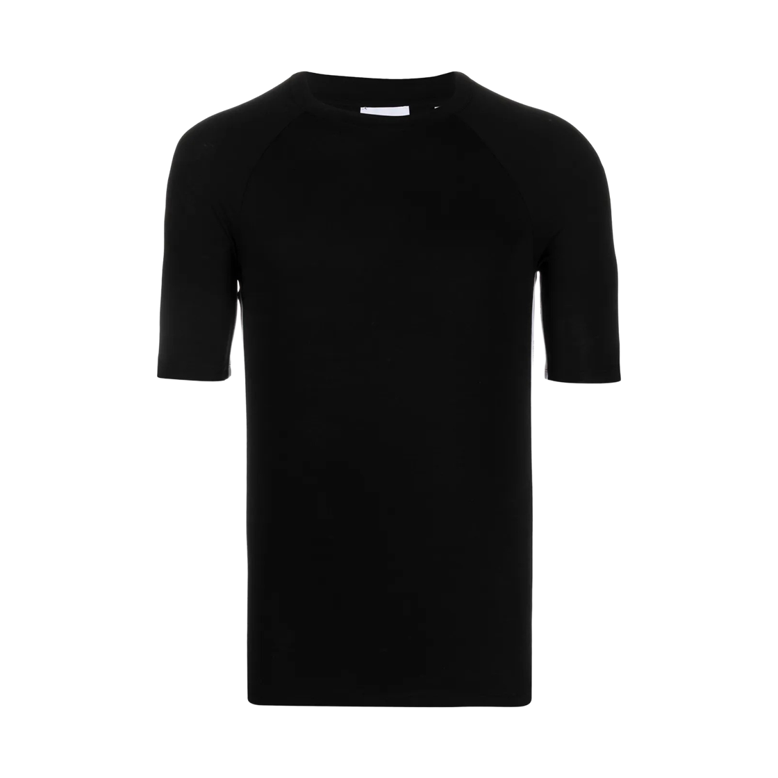 8039543 Burberry Logo Trim Peat T-Shirt Black