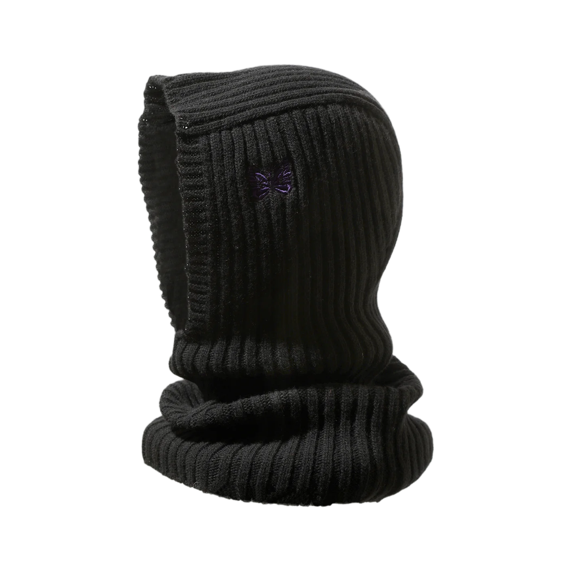 TY063D Needles Balaclava Shetland Wool Black