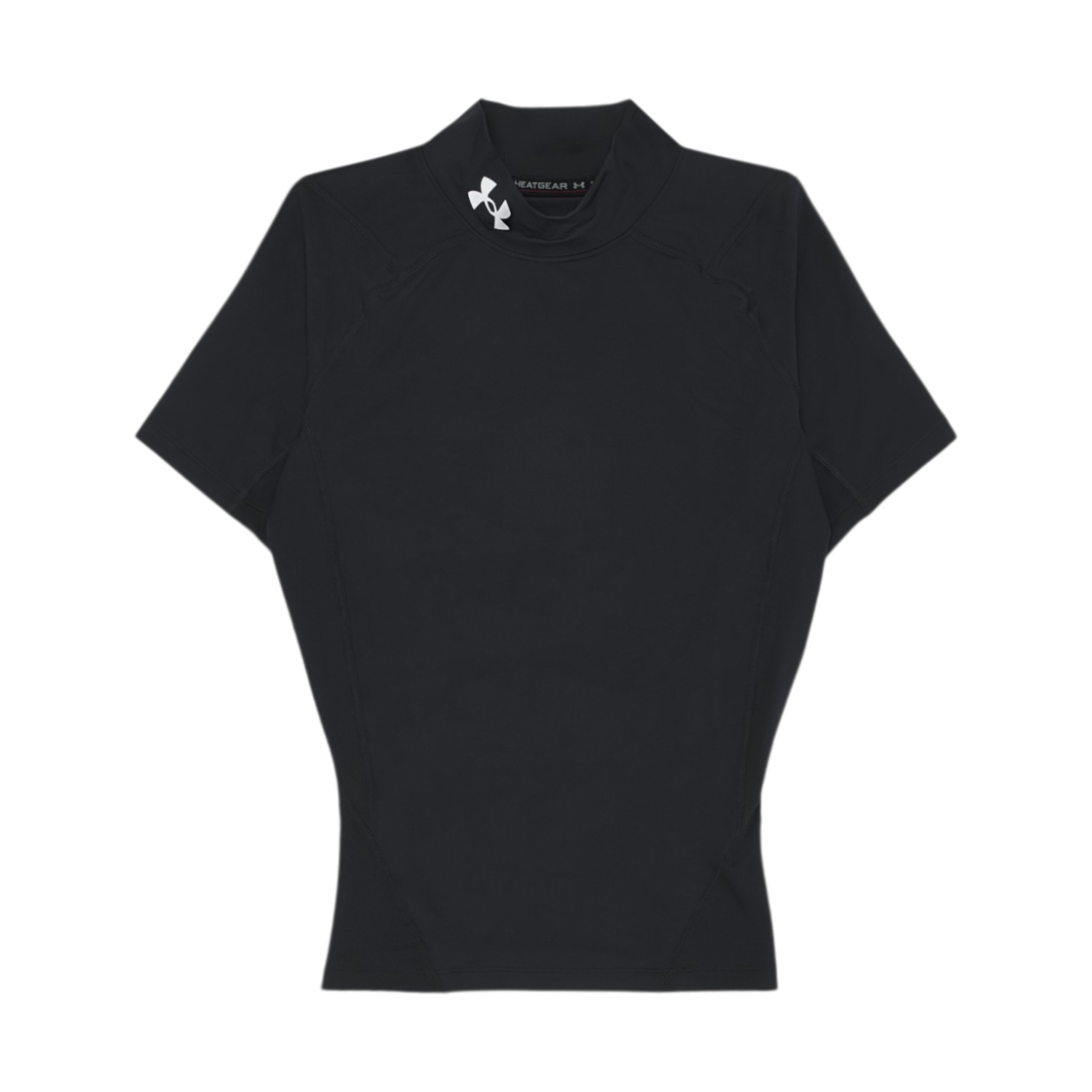 1372586-001 Under Armour HeatGear Compression Mock Short Sleeve Black White