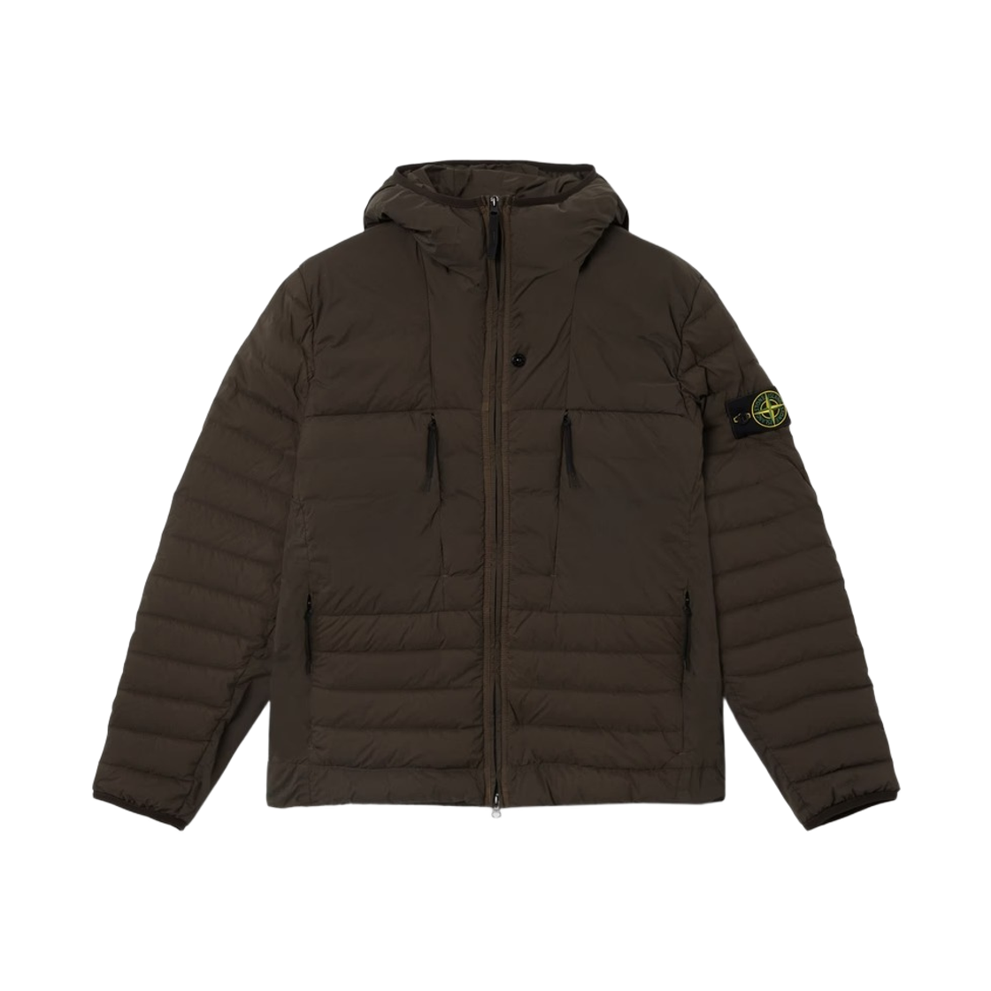 L2S1541001-07S0183-V0078 Stone Island 4100107 Seamless Tunnel Nylon Down-TC Hooded Down Jacket Coal Grey - 26FW