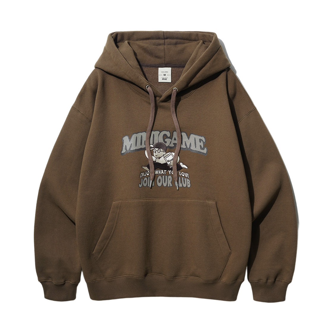 YKHD1336_brown_29 FP142 Hobbyclub minigame hood t-shirt brown YKHD1336