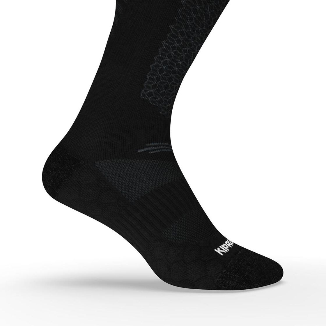 데카트론 메리노 울 러닝 장목 양말 1켤레 런 900 스모크 블랙(Decathlon Merino Wool Running High Socks 1 Pair Run 900 Smoke Black) - 3