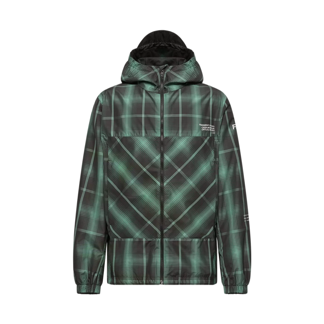 L2-09U-1A00002-N1125-F89 Moncler x Fragment Jitsuyo Hooded Windbreaker Black Green - 26FW