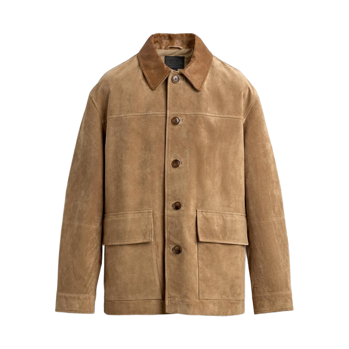 8281/293/704 Zara Suede Combi Collar Leather Jacket Sand