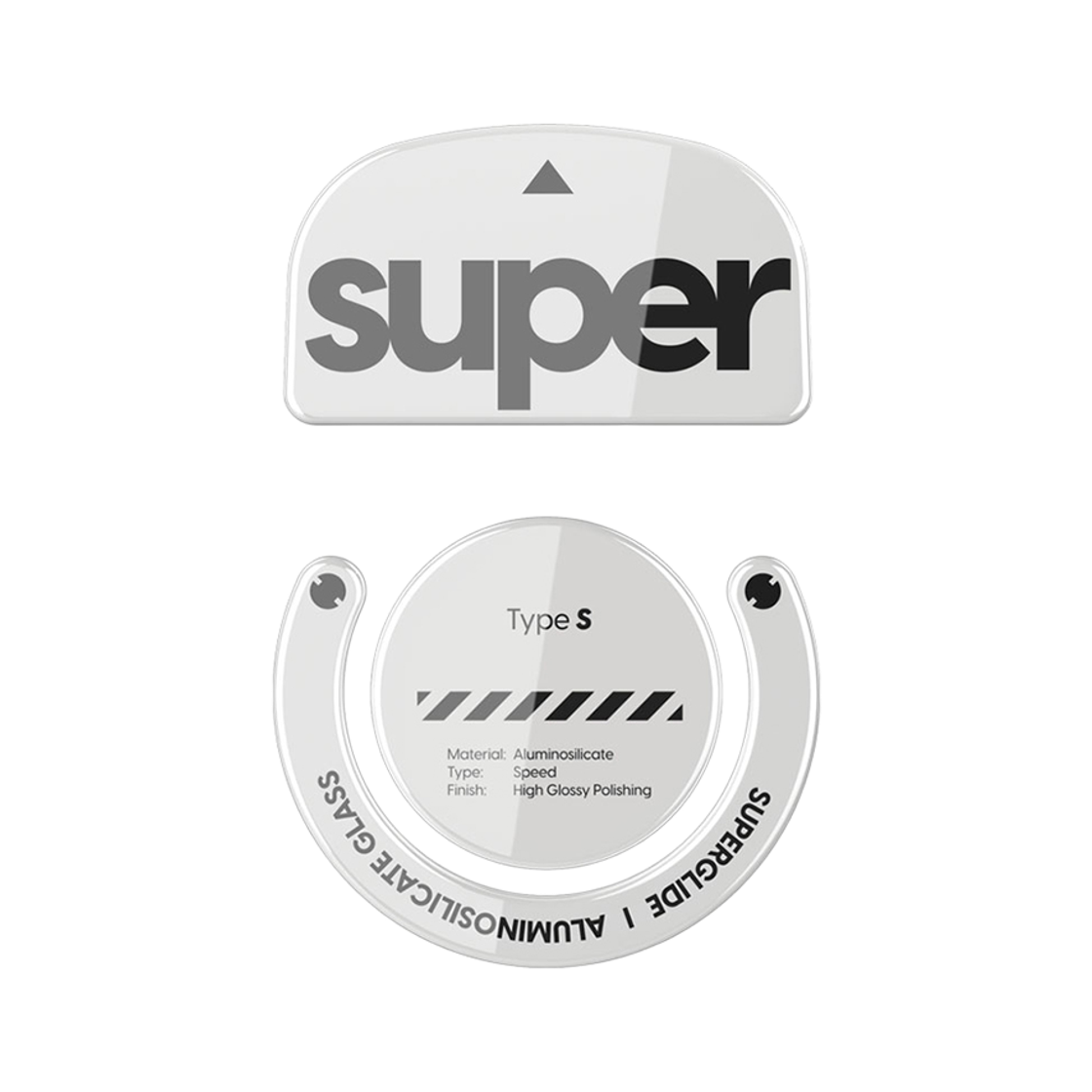 펄사 로지텍 GPRO X 슈퍼라이트 전용 슈퍼글라이드 유리 마우스피트 화이트색상 Type-S 유광(Pulsar Superglide for Logitech GPro Superlight [White])
