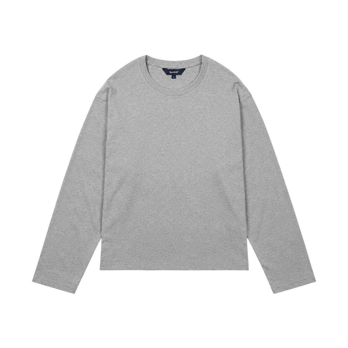 Clothes36 NUART STUDIO Flow Cropped Long Sleeve T-Shirt Melange Gray