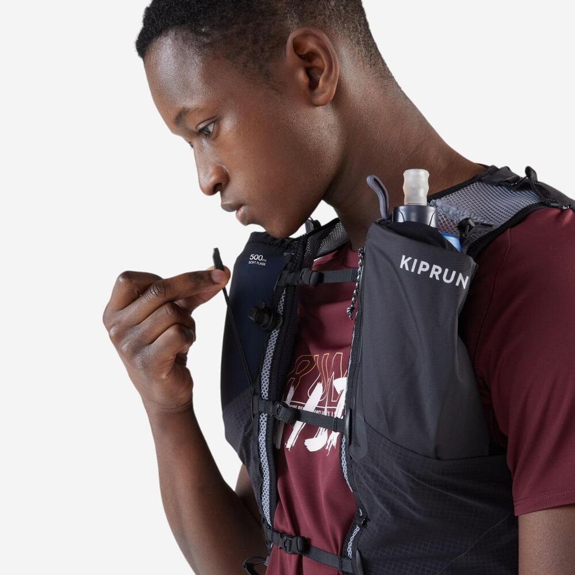 데카트론 트레일 러닝 백 10L 9001L 하이드레이션 팩 포함 스모크 블랙(Decathlon Trail Running Bag 10L 900 Includes 1L Hydration Pack Smoke Black) - 4