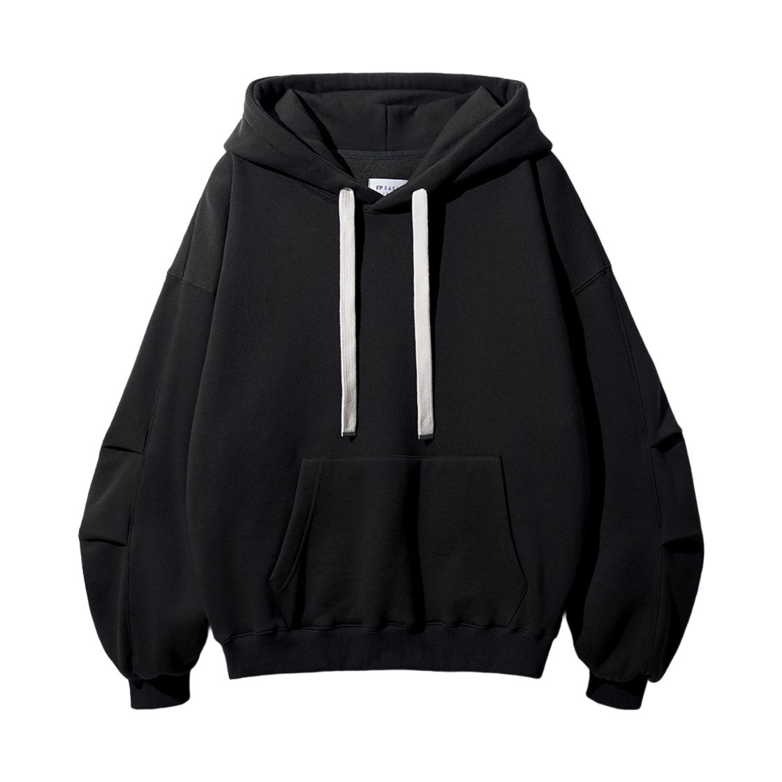 SJHD1433_black_29 FP142 Flow bow pleats hoodie black SJHD1433