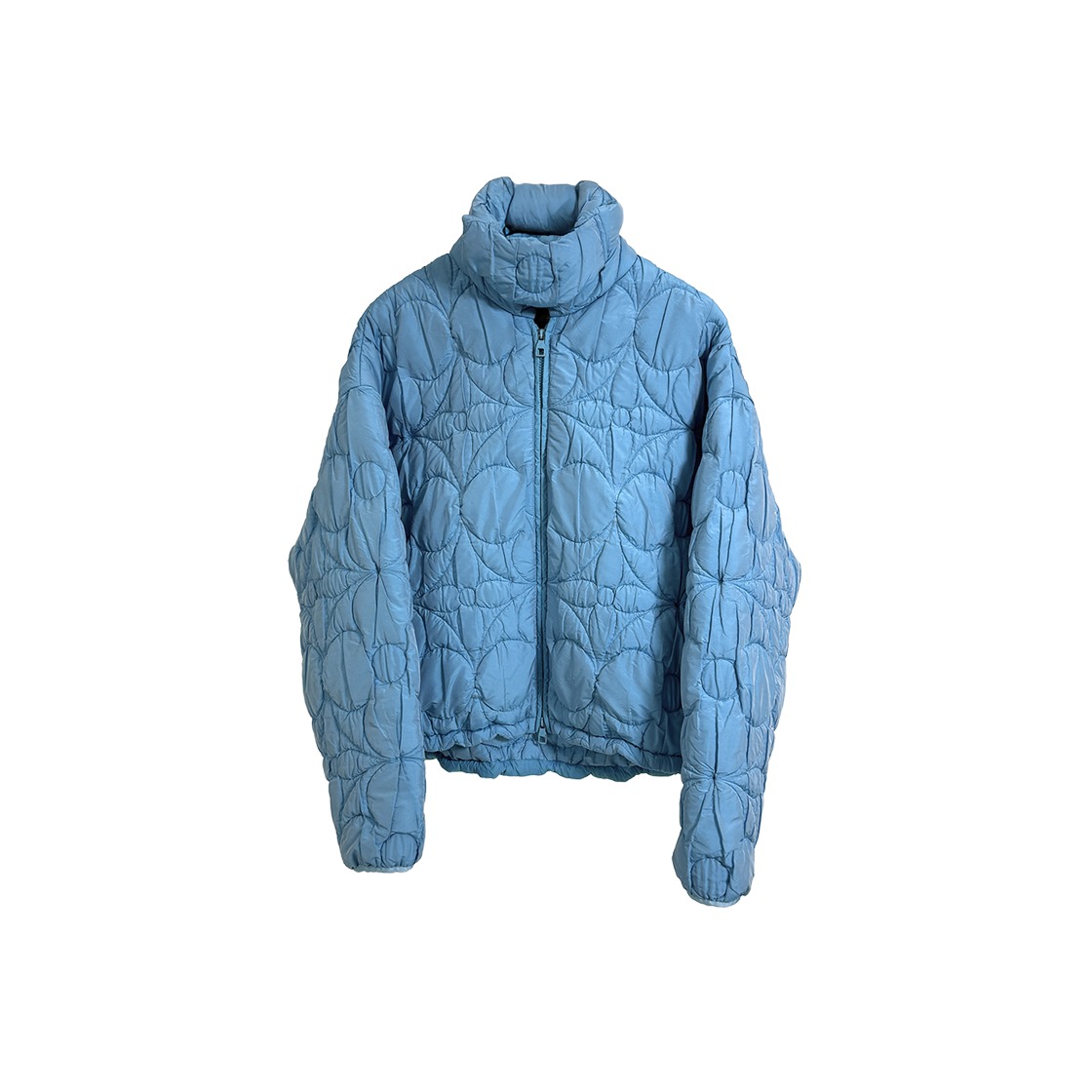 ITECO6LME2CK Louis Vuitton Monogram Flower Quilted Puffer Jacket Light Blue