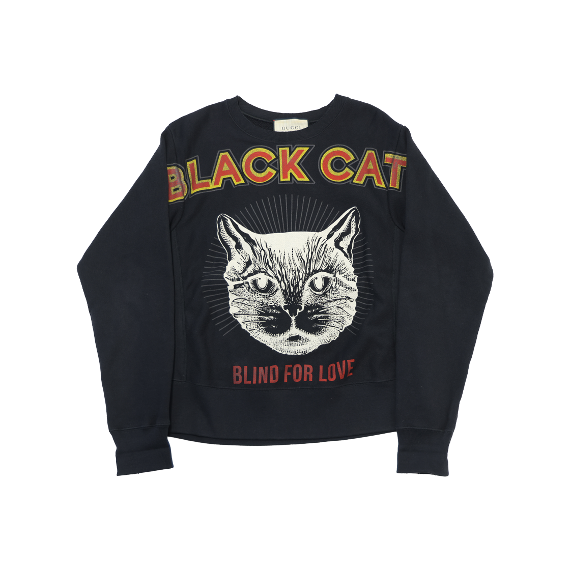 ITRC8SVJO2W5 Gucci Black Cat Blind for Love Sweatshirt Black