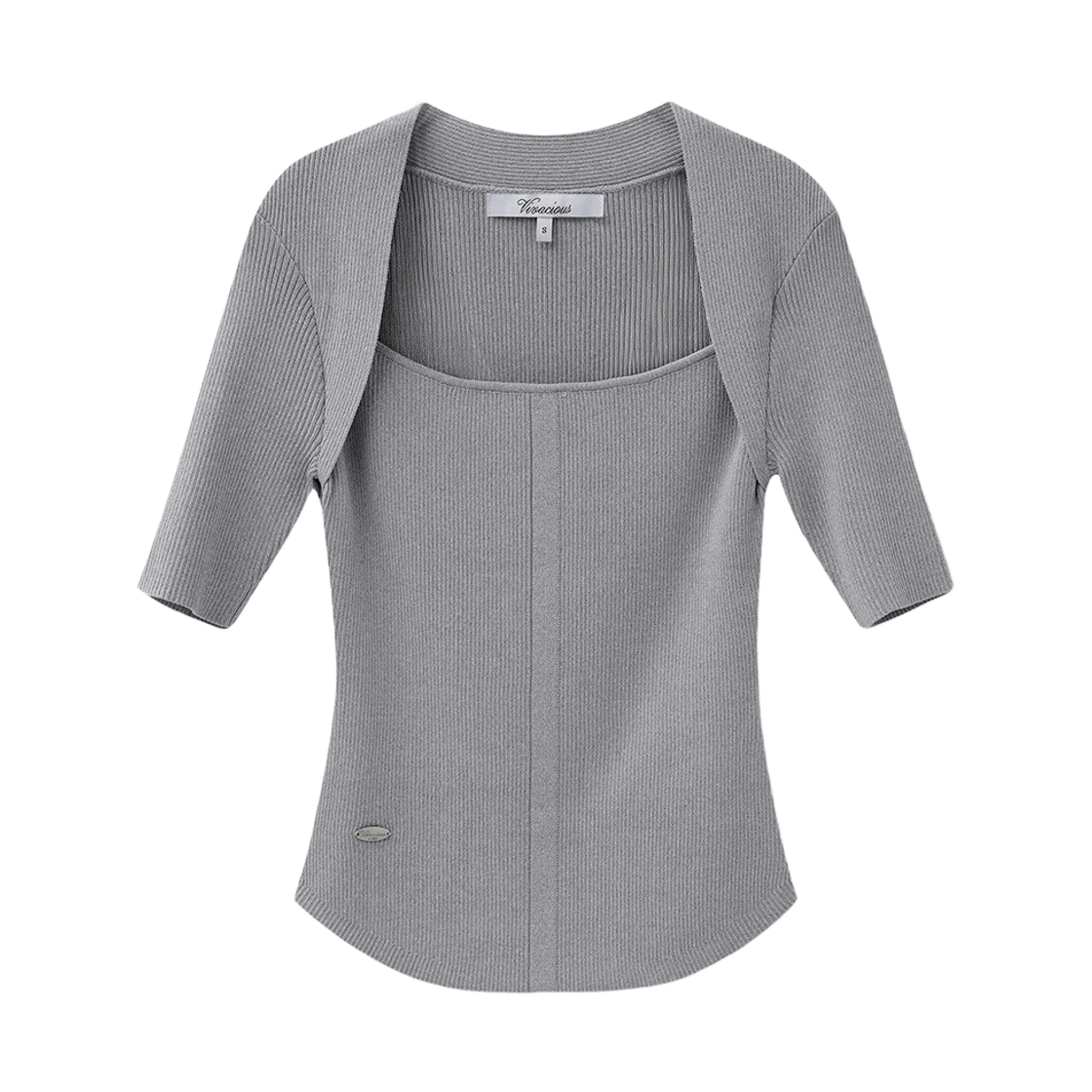 VV62KN01MEL VIVACIOUS Elia Bolero Half-sleeve Knit MELANGE