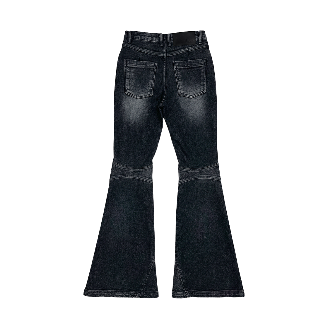 비엘알 크러쉬 더블 라인 워싱 데님 팬츠 블랙(BLR Crush Double Line Washing Denim Pants Black) - 2