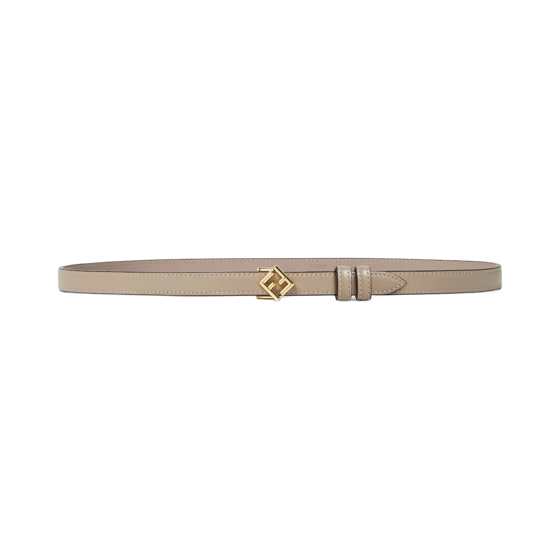 8C0765ASUOF0E65 (W) Fendi FF Diamond Leather Belt Dove Grey