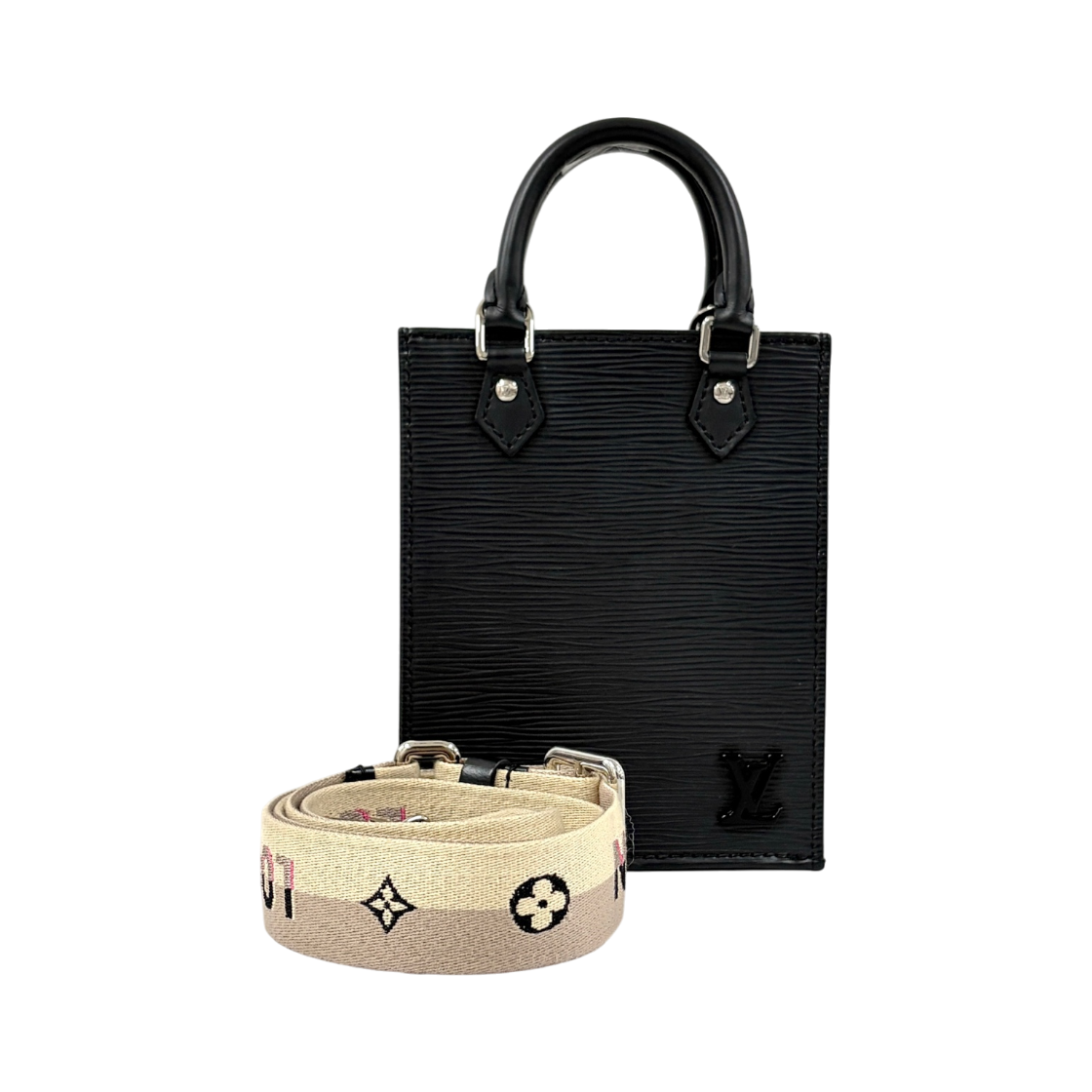 ITMSGFGGSVFW Louis Vuitton Epi Sac Plat Tote Bag Black