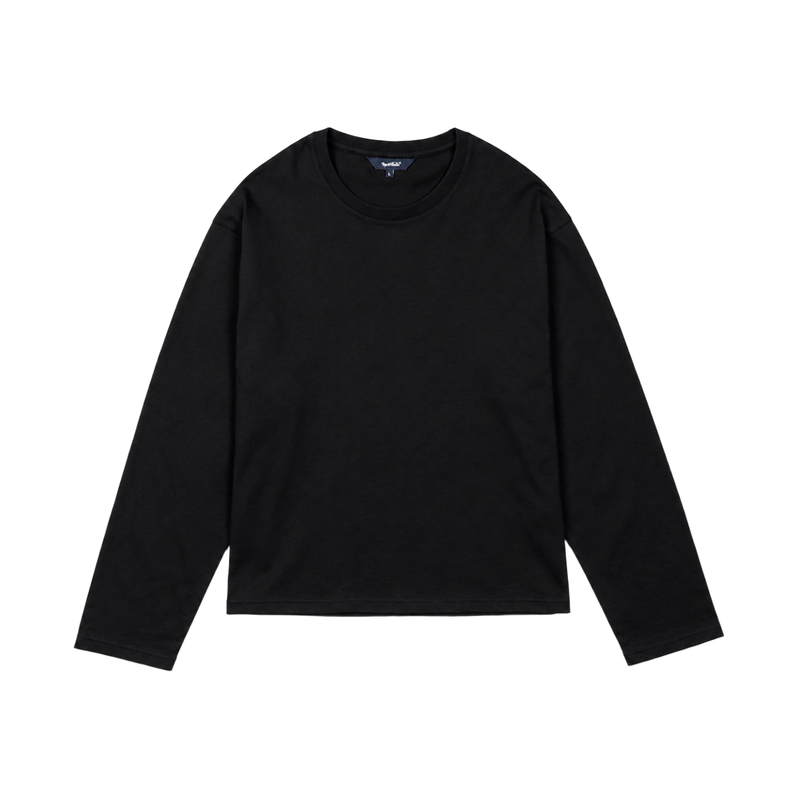 Clothes32 NUART STUDIO Flow Cropped Long Sleeve T-Shirt Black