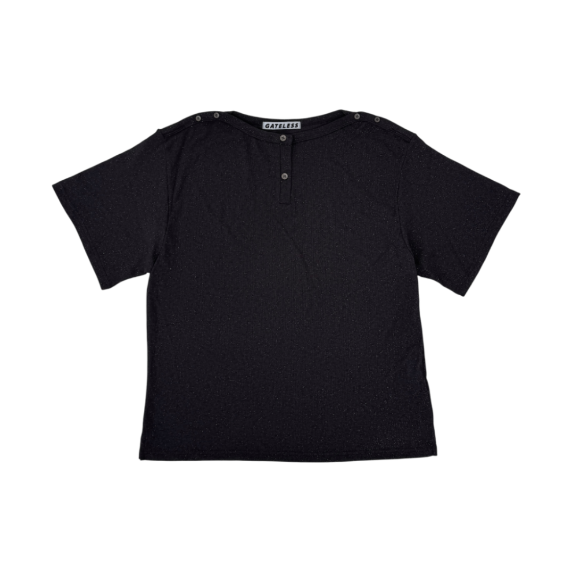 게이트리스 메탈 하프 티셔츠-그레이(Gateless Metal Half T-shirt-Grey)