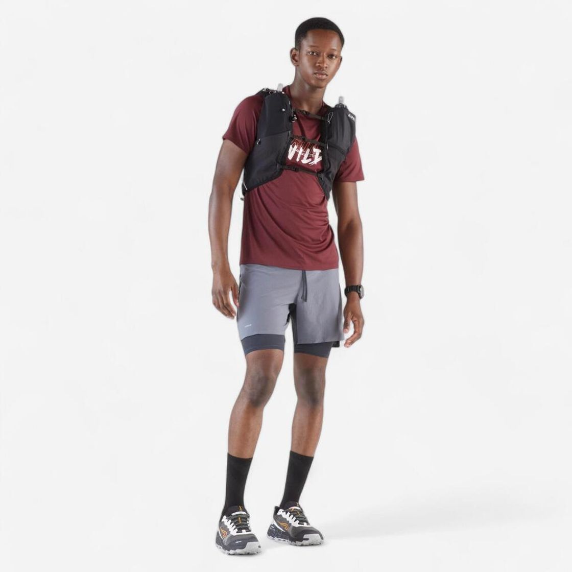 데카트론 트레일 러닝 백 15L 울트라 2L 하이드레이션 팩 포함 스모크 블랙(Decathlon Trail Running Bag 15L Ultra Includes 2L Hydration Pack Smoke Black) - 3