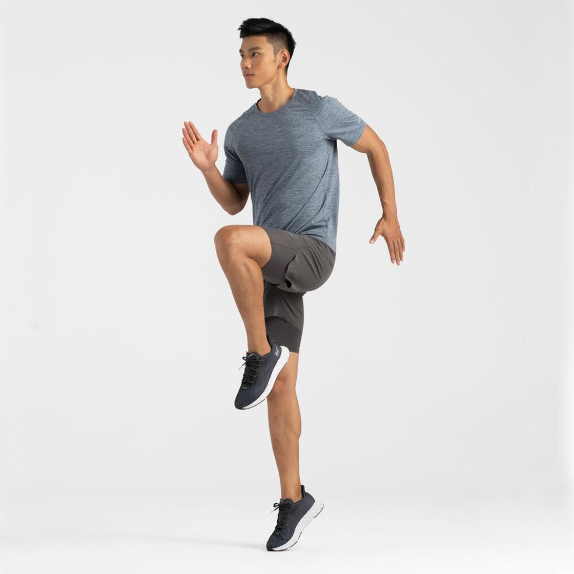 데카트론 남성 러닝 반팔 티 런 드라이 쿨링 500 블루(Decathlon Men's Running Short Sleeve T-Shirt Run Dry Cooling 500 Blue) - 5