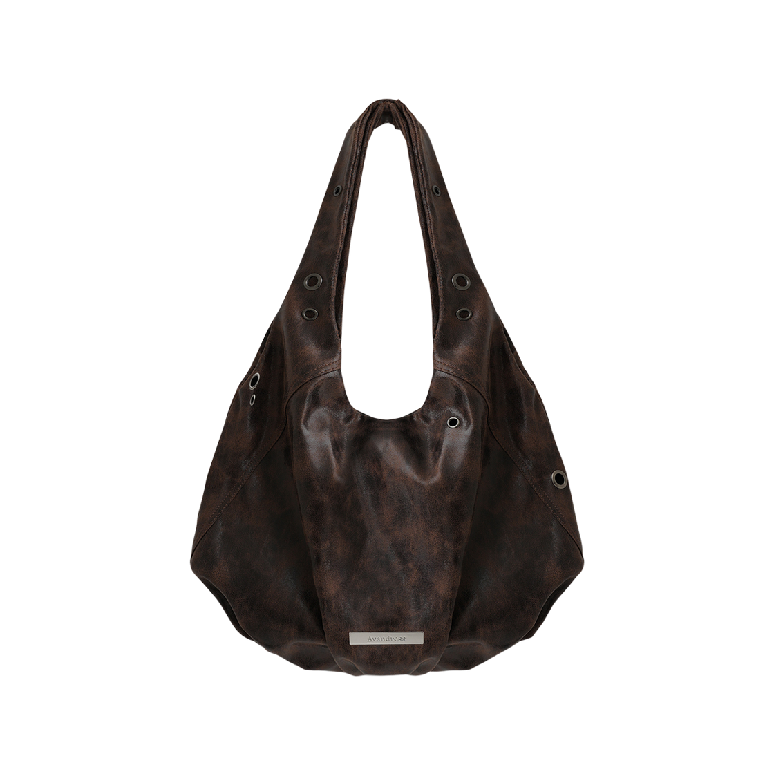 어반드레스 빈티지 워시드 커브 백 크랙 브라운(AVANDRESS Vintage Washed Curve Bag CRACK BROWN) - 1