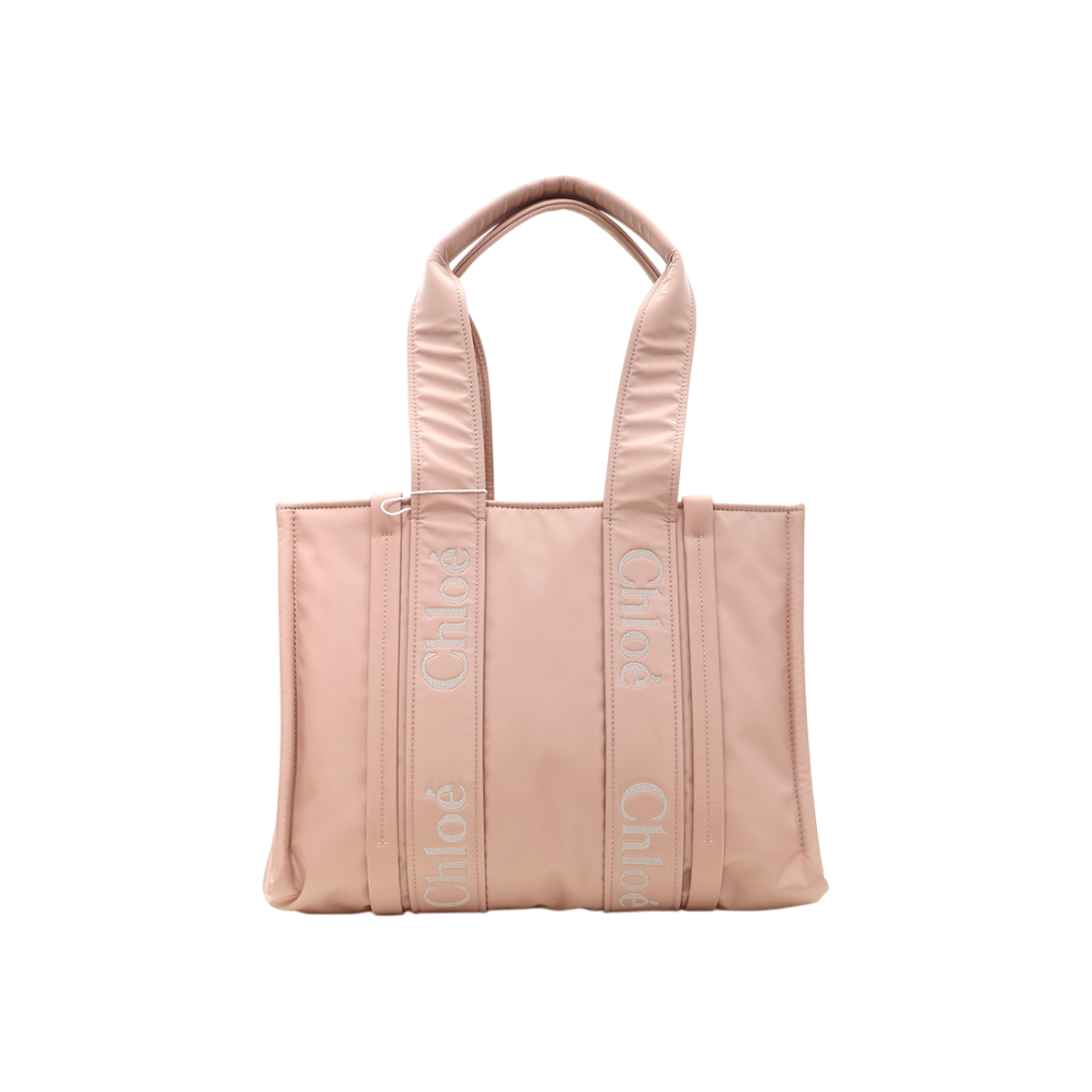 IT62CBRTC35E Chloe Rose Dust Nylon Woody Tote Bag