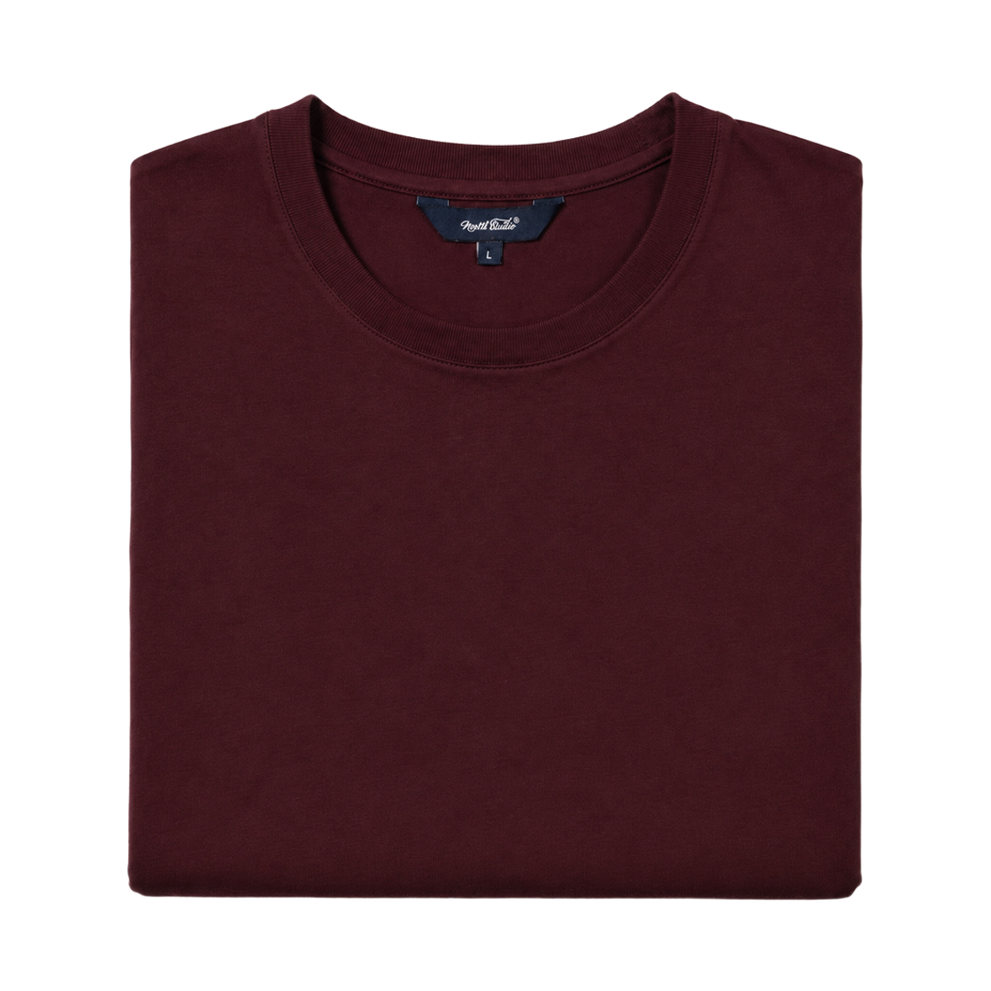 누아트 스튜디오 플로우 크롭 긴팔 티셔츠 버건디(NUART STUDIO Flow Cropped Long Sleeve T-Shirt Burgundy) - 2
