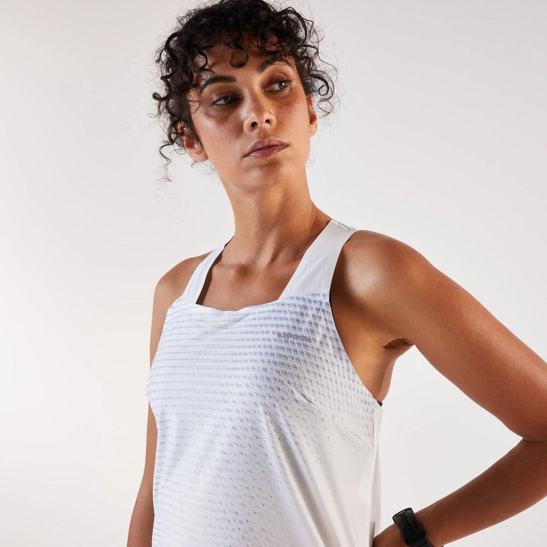 데카트론 여성 러닝 경량 싱글렛 런 라이트 900 내추럴 화이트(Decathlon Women's Running Lightweight Singlet Run Light 900 Natural White) - 3