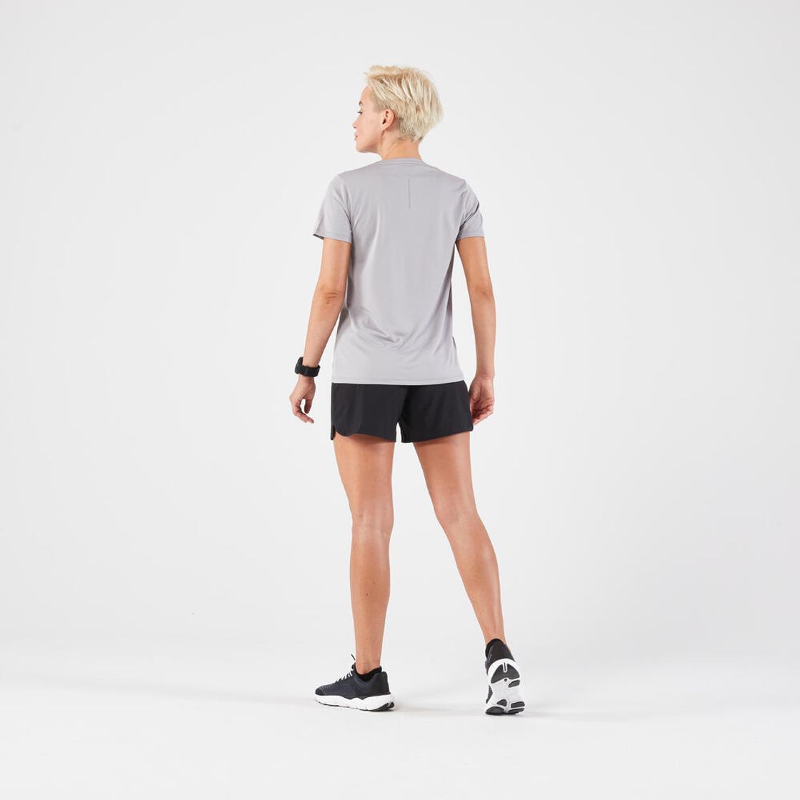 데카트론 여성 러닝 반팔 티 런 드라이 100 플린트 그레이(Decathlon Women's Running Short Sleeve T-Shirt Run Dry 100 Flint Grey) - 6
