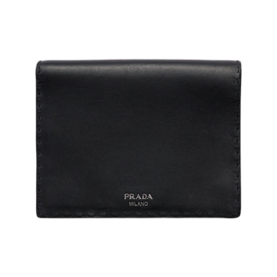2MV034-2ZQ4-F0002 Prada Antiqued Leather Wallet Black