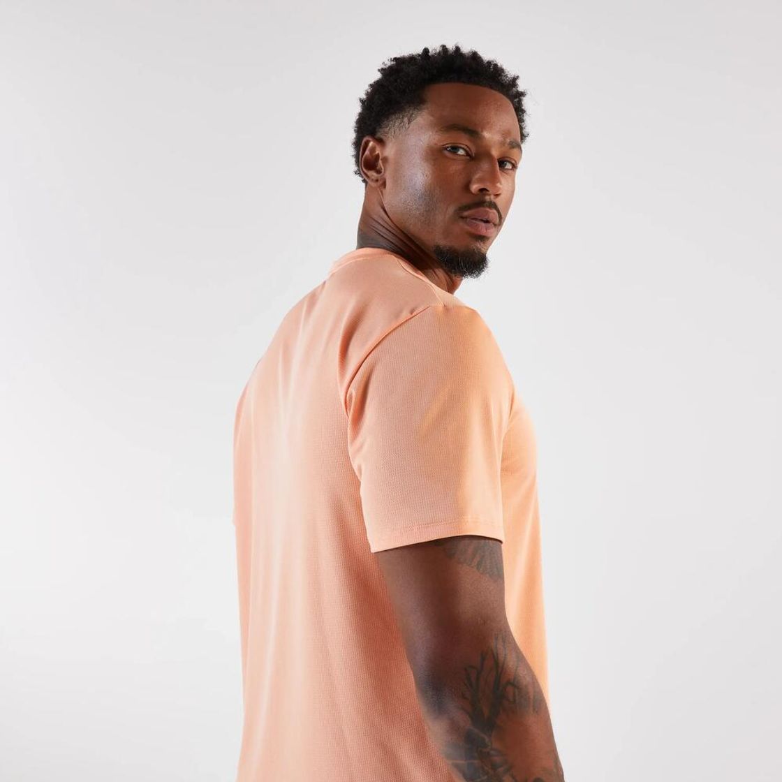 데카트론 남성 러닝 반팔 티 런 드라이 500 피치 오렌지(Decathlon Men's Running Short Sleeve T-Shirt Run Dry 500 Peach Orange) - 6