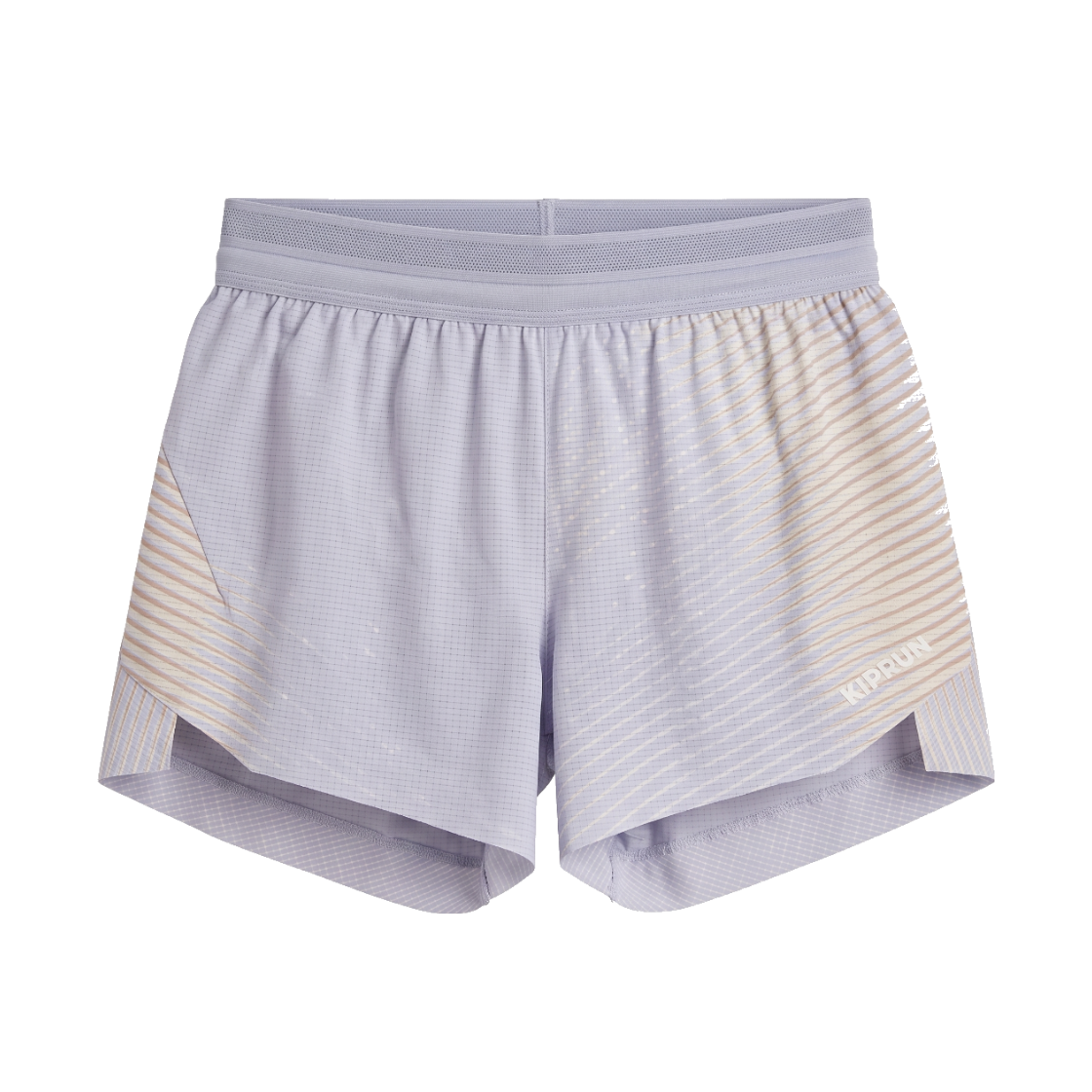 8969719 Decathlon Women's 3-inch Running Lightweight Shorts Run 900 Built-in Brief Foggy Blue