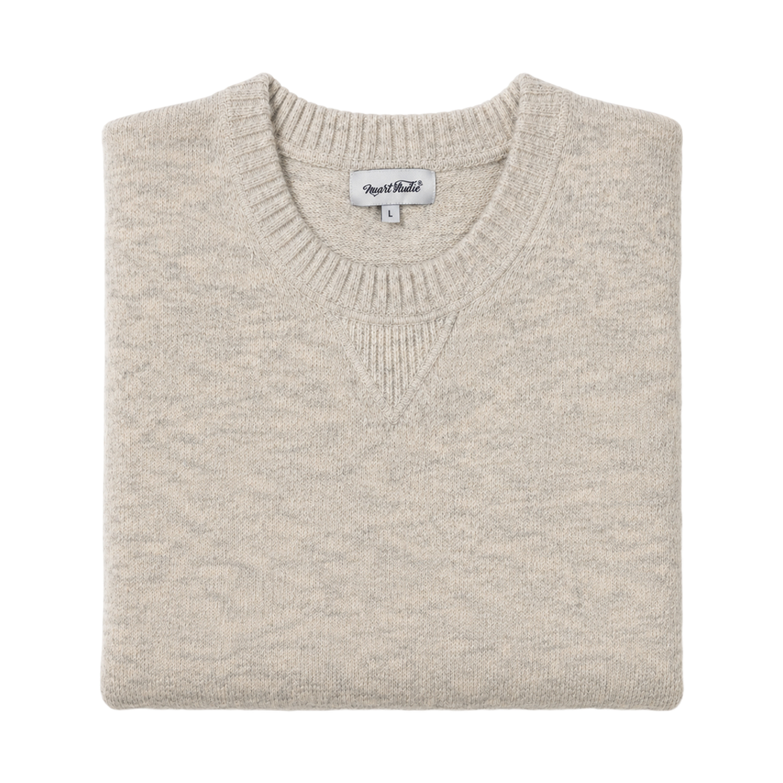 누아트 스튜디오 아르보 오드람프 라운드넥 니트 오트밀(NUART STUDIO Arbo Odoramp Round Neck Knit Oatmeal) - 2