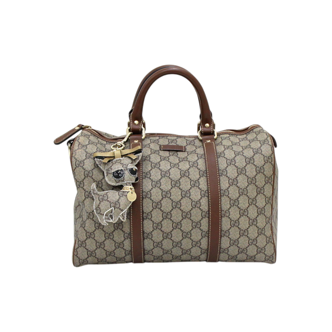 ITP5AFCLCK3G Gucci Brown GG Supreme Canvas Boston Tote Bag