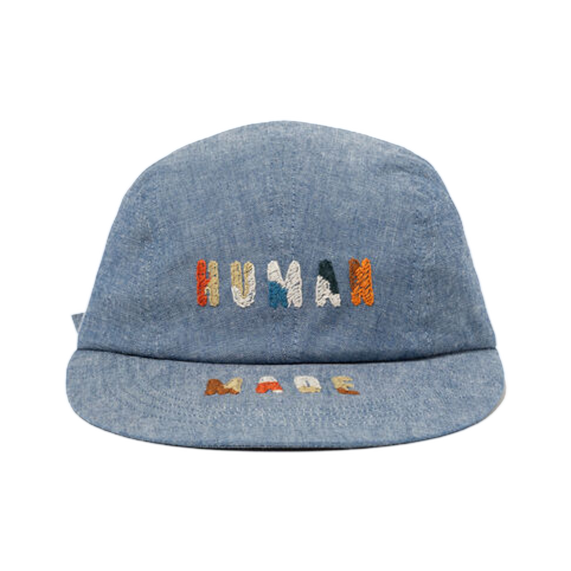 HM32GD064 Human Made 4 Panel Chambray Cap Blue