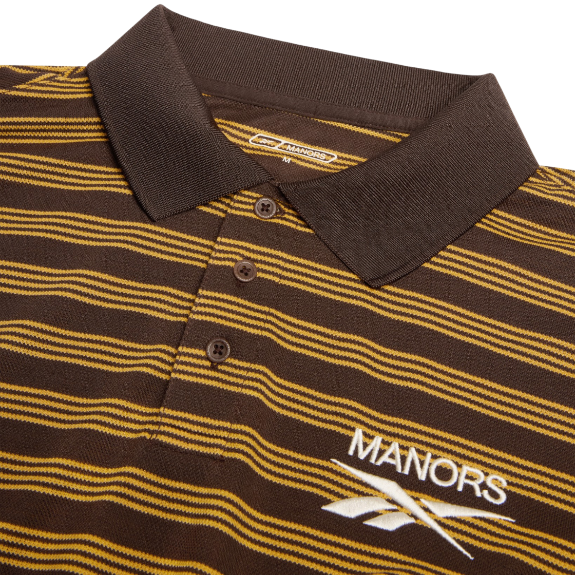 매너스 골프 x 리복 GOAT 피케 폴로 에스프레소(Manors Golf X Reebok GOAT Pique Polo Espresso) - 6