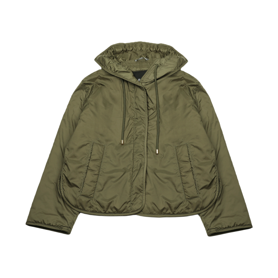 AGRESTE-033 (W) Weekend Max Mara Agreste Padded Hooded Jacket In Water-Repellent Canvas Fango
