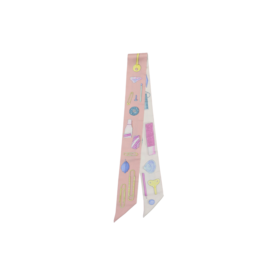 IT3RRCOGTU29 Hermes In the Pocket Twilly Rose Poudre Blue Ciel Vert