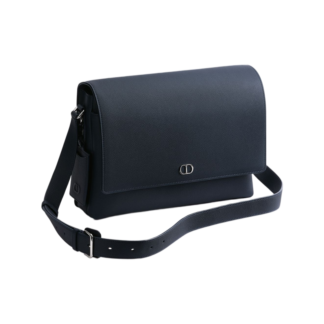 1ICPO402IDC-H56E Dior CD Icon Flap Strap Bag Matte Grained Calfskin Navy Blue