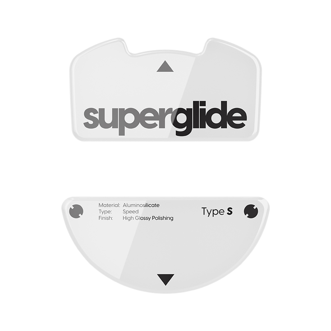 펄사 레이저 바이퍼 V3 프로 전용 슈퍼글라이드 유리 마우스피트 화이트색상 Type-S 유광(Pulsar Superglide Razer viper v3 Pro [White])